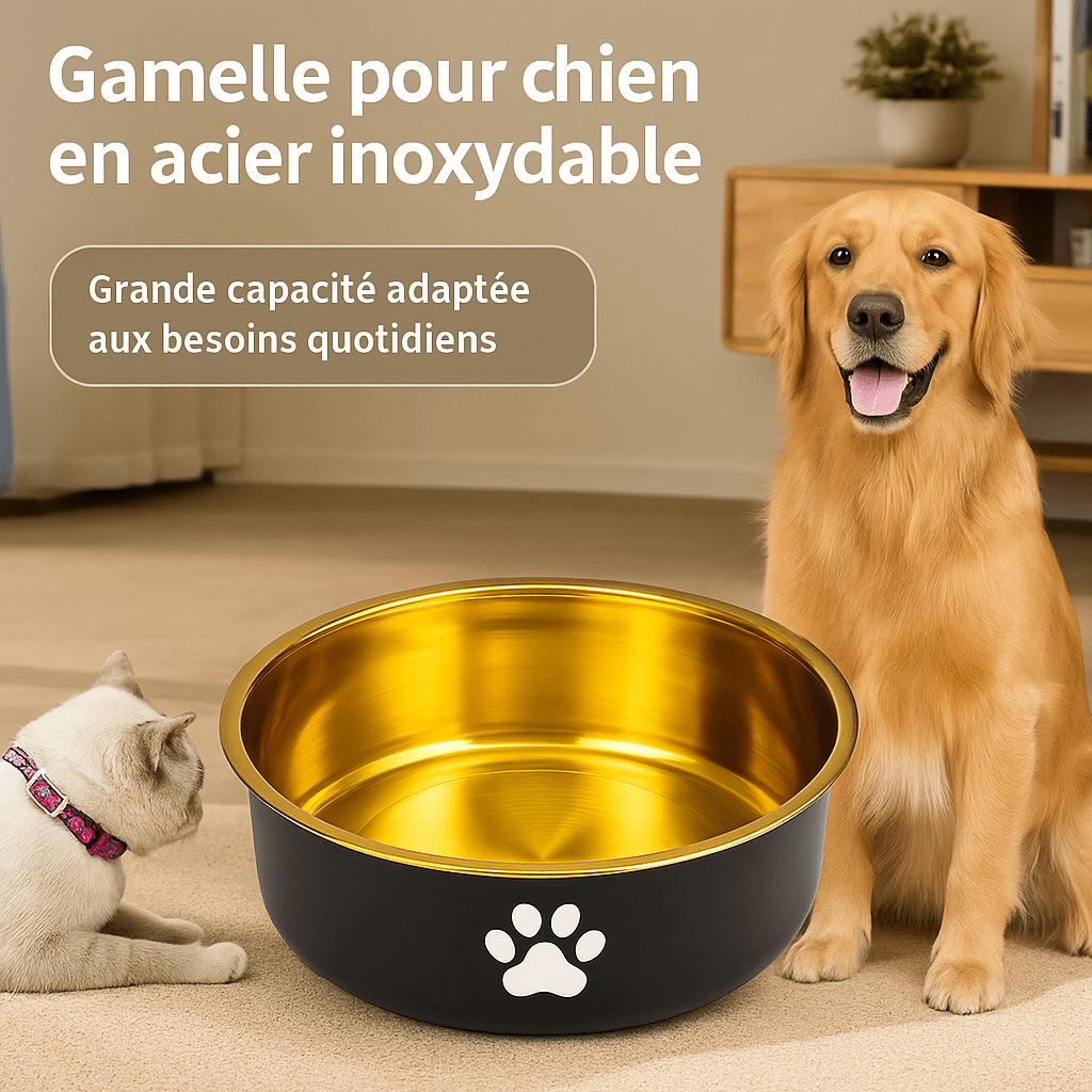 🐾 BowlRoyal™ – Gamelle design antidérapante pour chien – Élégance & hygiène au quotidien - FaciliCasa