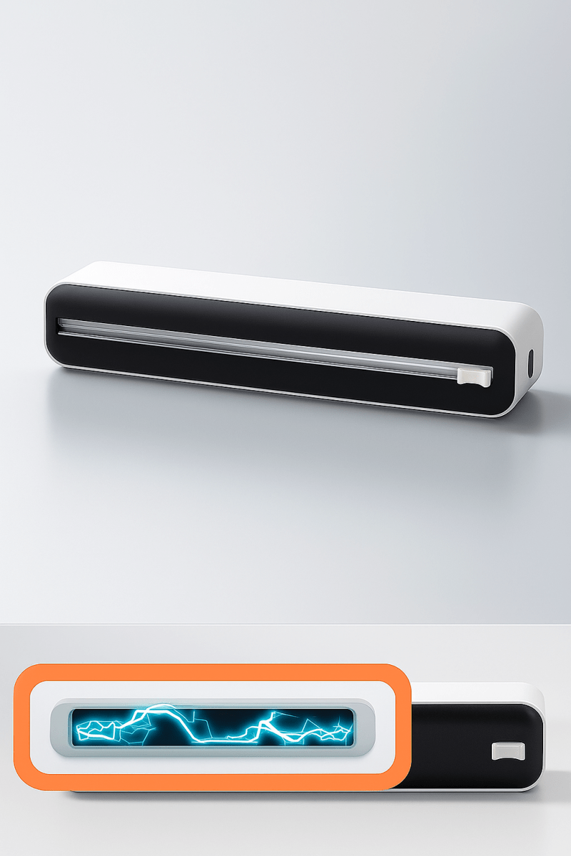 ClipWrap™ - Distributeur magnétique de film alimentaire avec coupe ultra - précise pour cuisine propre et rapide - FaciliCasa