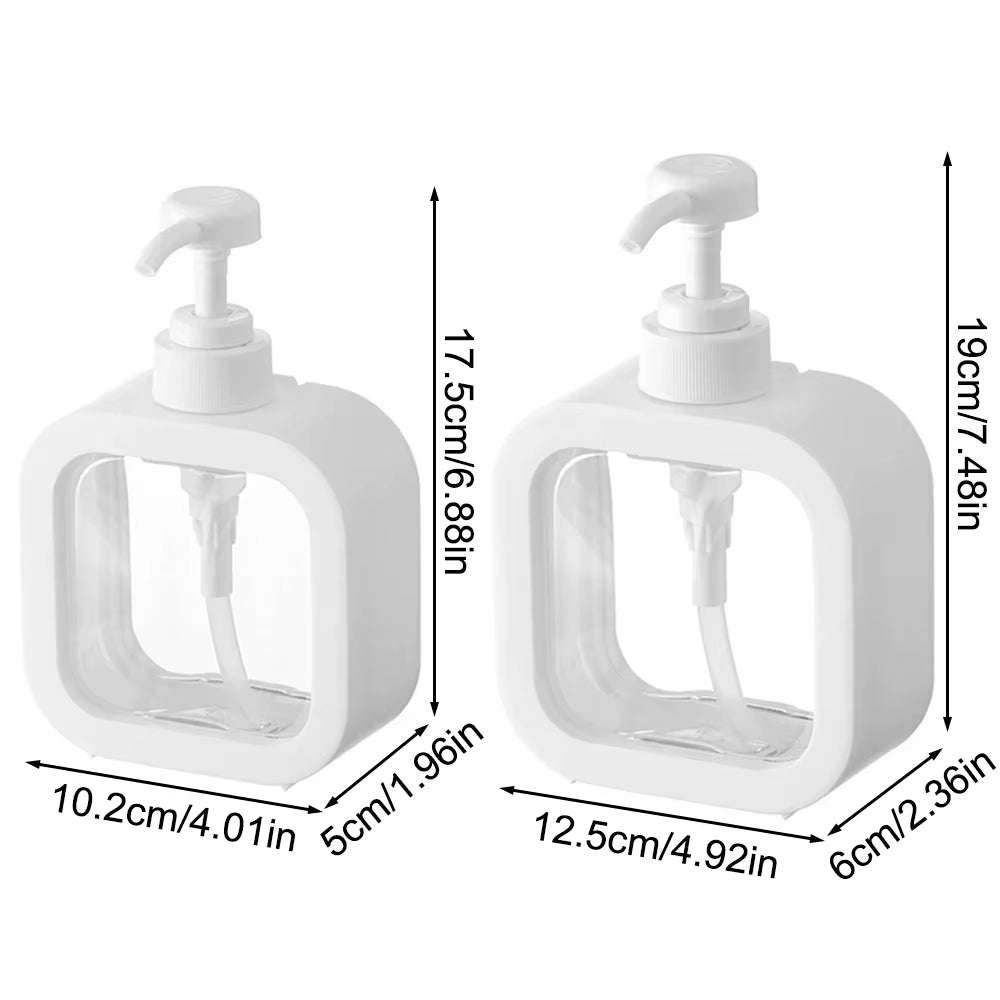CleanSquare™ – Distributeur de Savon Transparent 300 ml à Pompe, Élégant et Pratique pour Cuisine & Salle de Bain - FaciliCasa