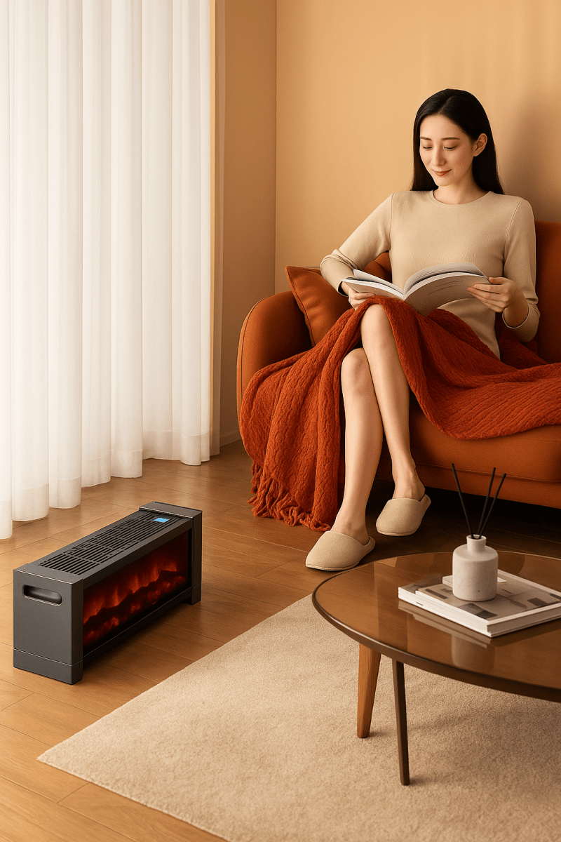 🔥 FireGlow™ - Cheminée Électrique 3D à Effet Flamme – Chauffe instantanément et transforme l’ambiance - FaciliCasa