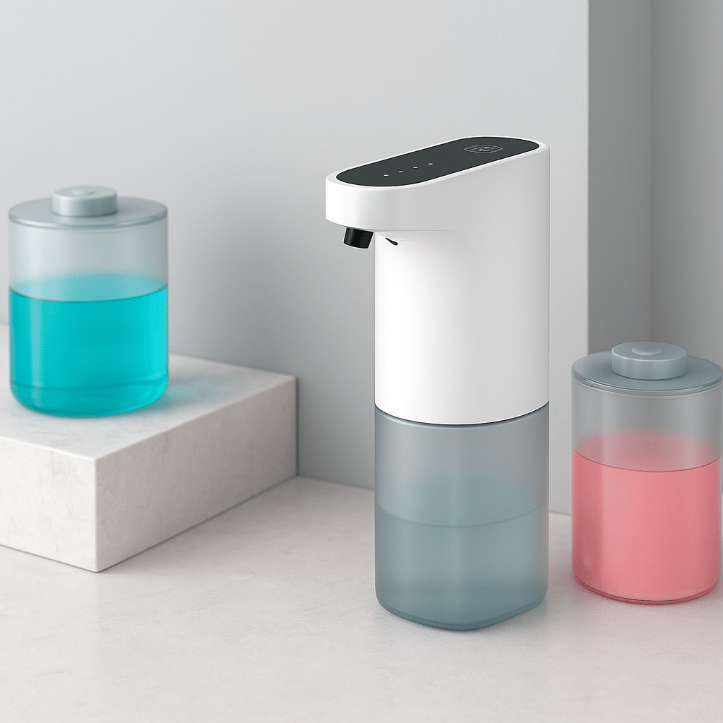 FoamSense™ – Distributeur Automatique de Savon Mousse à Détection Infrarouge, Recharge USB & Design Hygiénique - FaciliCasa