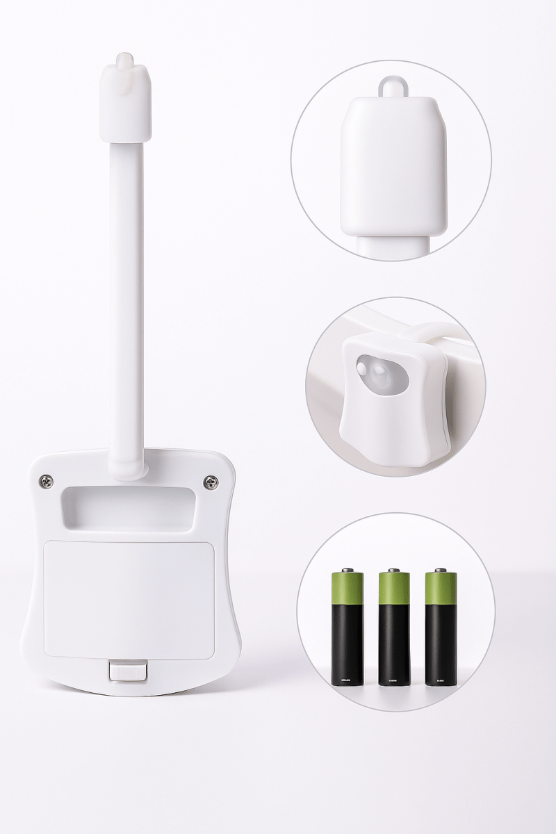 GlowLoo™ - Lumière LED WC intelligente à capteur de mouvement, 16 couleurs pour des nuits sans stress - FaciliCasa