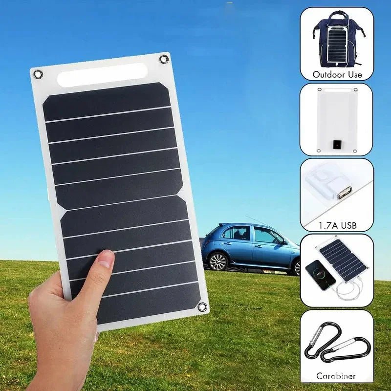 🔋 SolarGo™ – Panneau Solaire USB 30W Étanche – Recharge éco, partout, tout le temps - FaciliCasa