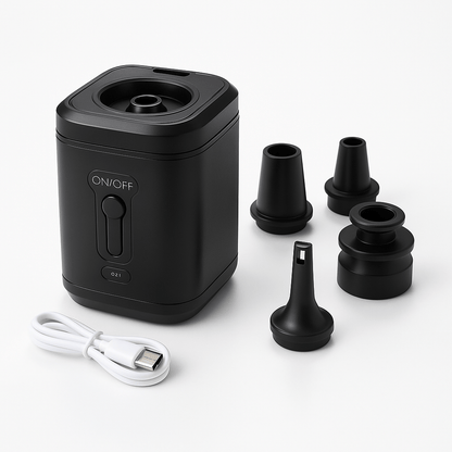 AirFlex Pro™ – Mini Pompe à Air Électrique Sans Fil – Ultra Puissante, Compacte et Multi - Embouts - FaciliCasa