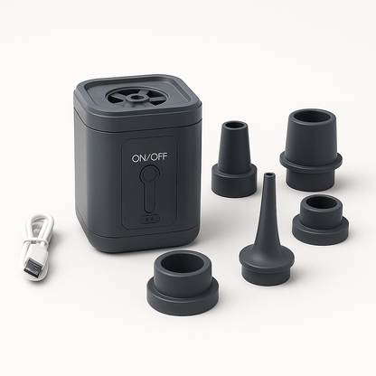 AirFlex Pro™ – Mini Pompe à Air Électrique Sans Fil – Ultra Puissante, Compacte et Multi - Embouts - FaciliCasa
