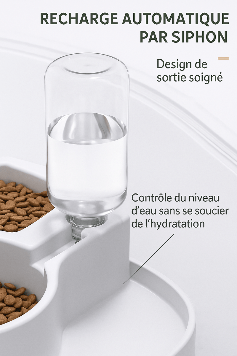 🐾 AquaBuddy™ - Le bol intelligent 2 - en - 1 pour nourrir et hydrater votre animal en continu - FaciliCasa