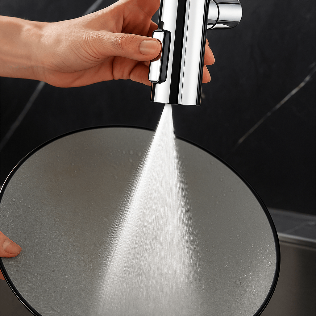 AquaFlex™ – Aérateur de Robinet 3 Modes | Économie d’Eau & Jet Haute Pression Multi - Usages - FaciliCasa