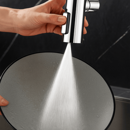 AquaFlex™ – Aérateur de Robinet 3 Modes | Économie d’Eau & Jet Haute Pression Multi - Usages - FaciliCasa