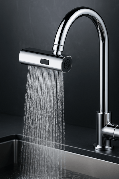 AquaFlex™ – Aérateur de Robinet 3 Modes | Économie d’Eau & Jet Haute Pression Multi - Usages - FaciliCasa