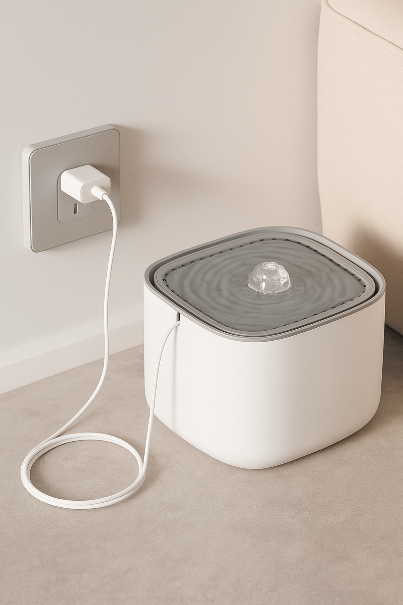 AquaPetFlow™ – Fontaine à eau 3L pour chats et petits chiens | Hydratation intelligente & silencieuse - FaciliCasa