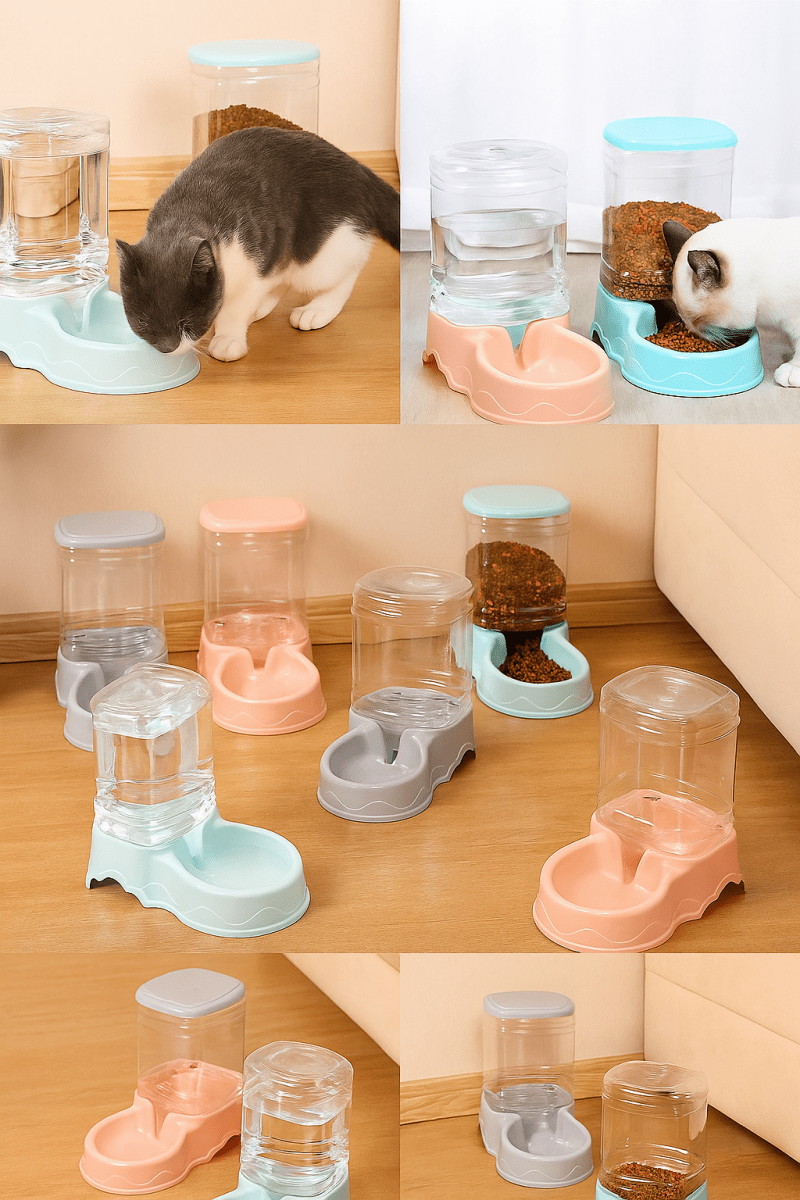 🏷️ AutoPet DuoFeeder™ – Mangeoire et Fontaine Automatique pour Animaux – Hydratation et Croquettes en Toute Liberté - FaciliCasa