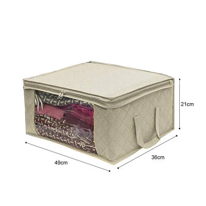 Large Capacity Clothing Storage Box,For Organizing Bedroom Closets, Clothes and Quilts,Storage and Storage with Lids and Handles