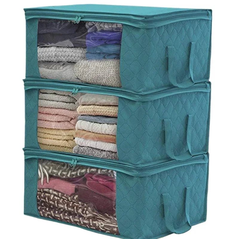 Large Capacity Clothing Storage Box,For Organizing Bedroom Closets, Clothes and Quilts,Storage and Storage with Lids and Handles