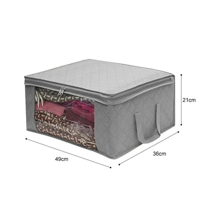 Large Capacity Clothing Storage Box,For Organizing Bedroom Closets, Clothes and Quilts,Storage and Storage with Lids and Handles