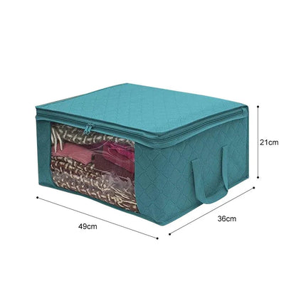 Large Capacity Clothing Storage Box,For Organizing Bedroom Closets, Clothes and Quilts,Storage and Storage with Lids and Handles