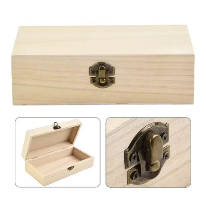 WoodMemory™ – Boîte de Rangement Vintage en Bois avec Fermoir – Idéale pour Bijoux, Souvenirs et Décoration Authentique - FaciliCasa