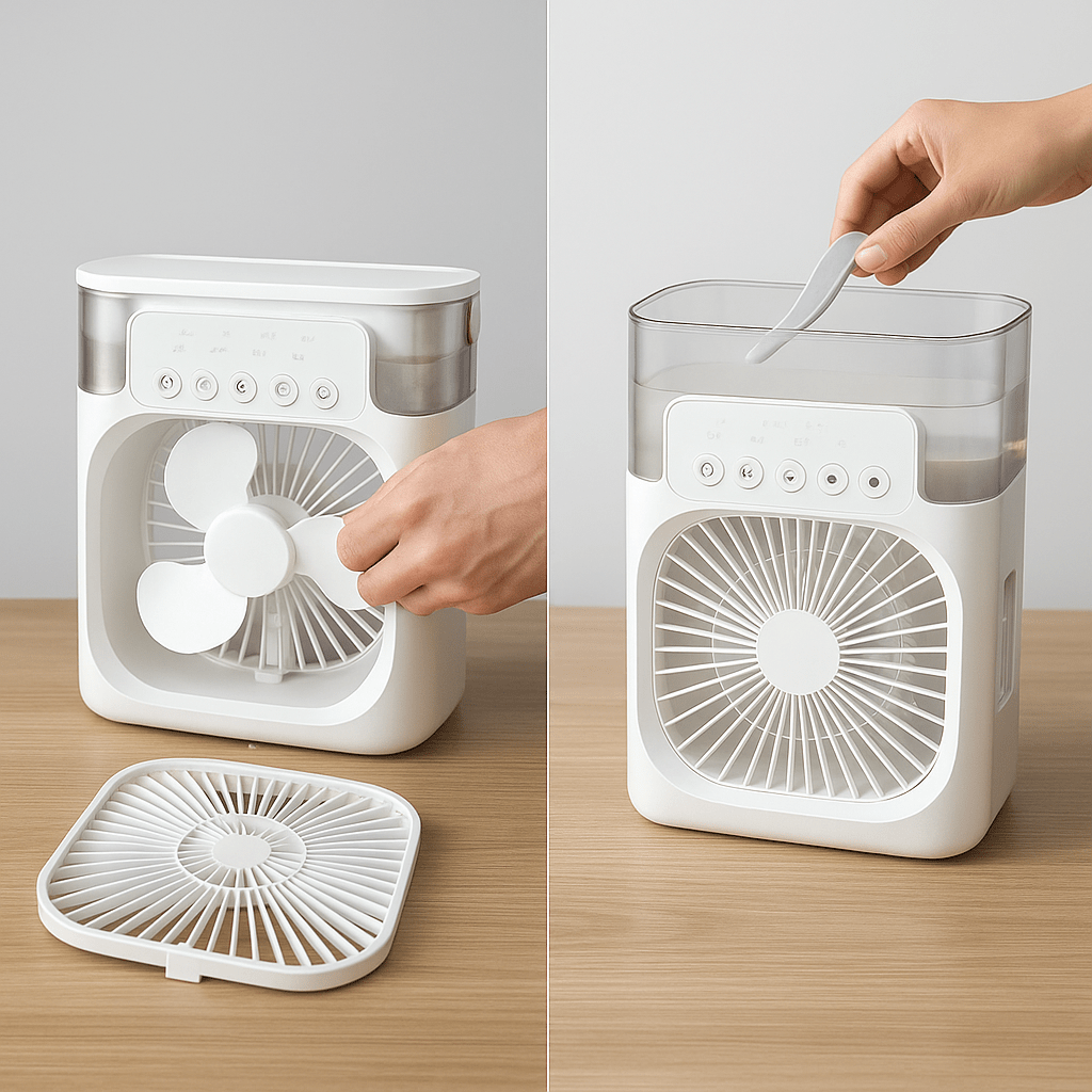 ChillAir 3 - en - 1™ – Climatiseur, humidificateur & veilleuse pour un été au frais - FaciliCasa