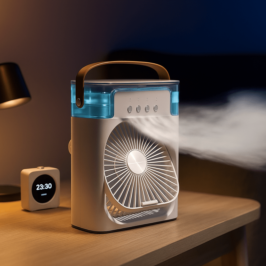 ChillAir 3 - en - 1™ – Climatiseur, humidificateur & veilleuse pour un été au frais - FaciliCasa