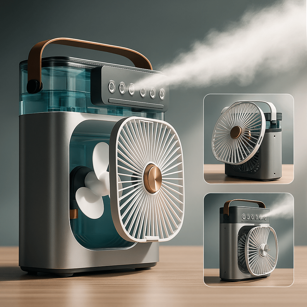 ChillAir 3 - en - 1™ – Climatiseur, humidificateur & veilleuse pour un été au frais - FaciliCasa