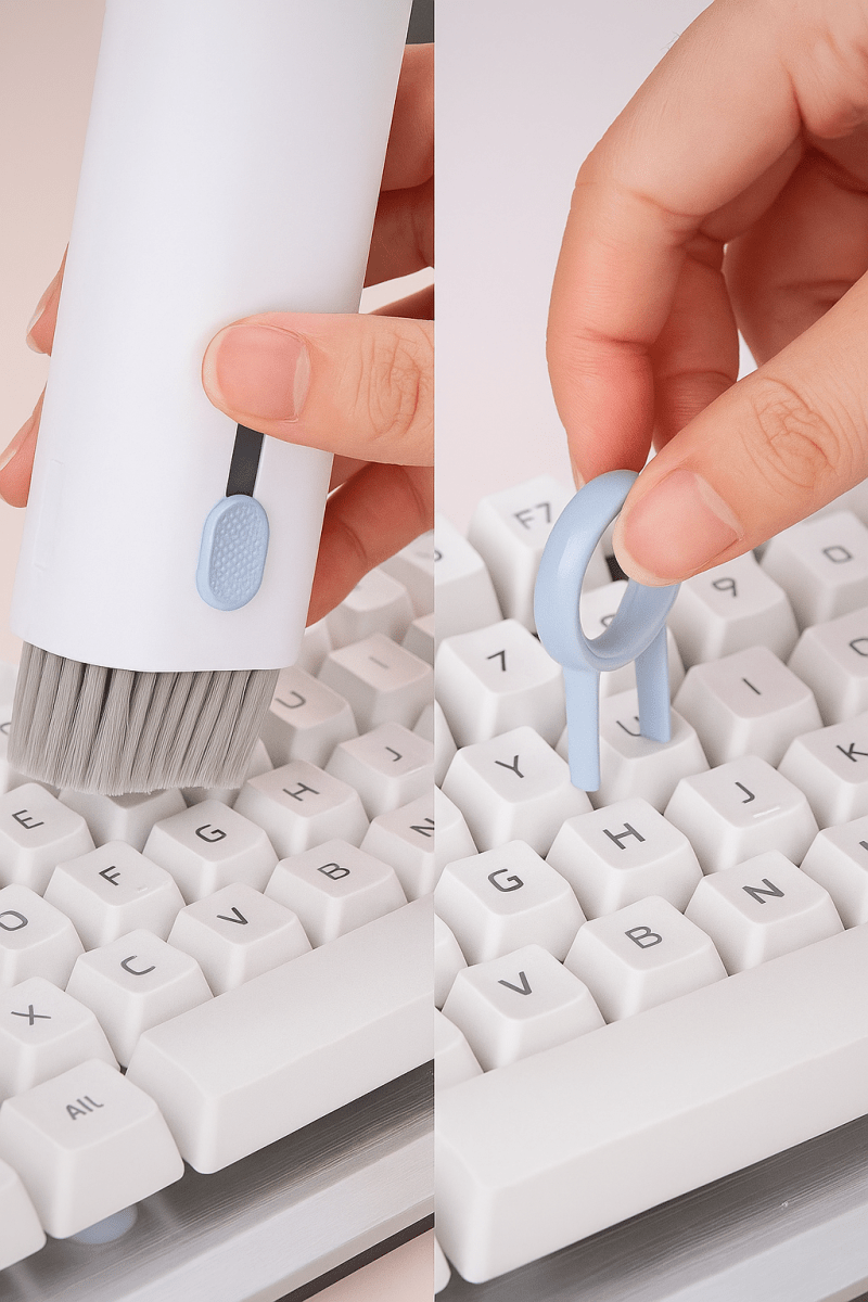 ✨ CleanMate™ 7 - en - 1 - Kit de nettoyage clavier, écouteurs et écrans, compact et ultra pratique pour ordinateurs et appareils tech - FaciliCasa