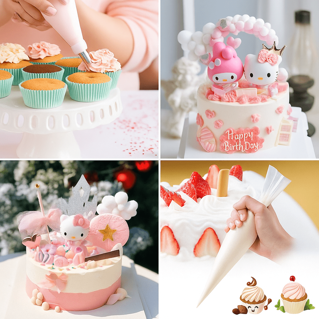 CrèmeFlex™ - Poches à Douille Jetables Pro | Pour Décorations Précises, Hygiéniques & Sans Fuite - FaciliCasa