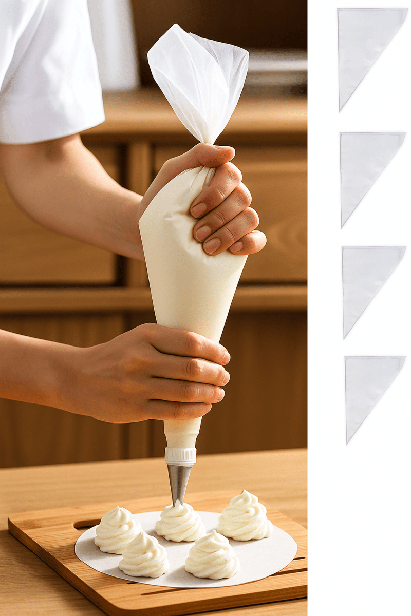 CrèmeFlex™ - Poches à Douille Jetables Pro | Pour Décorations Précises, Hygiéniques & Sans Fuite - FaciliCasa