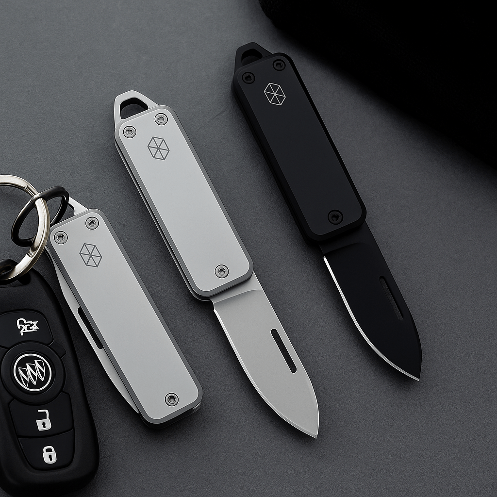 EdgeMini™ – Couteau Pliant Multifonction Ultra Compact en Acier Inoxydable, Porte - Clés, Outil de Poche & Couteau d’Appoint - FaciliCasa