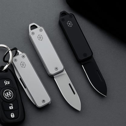EdgeMini™ – Couteau Pliant Multifonction Ultra Compact en Acier Inoxydable, Porte - Clés, Outil de Poche & Couteau d’Appoint - FaciliCasa
