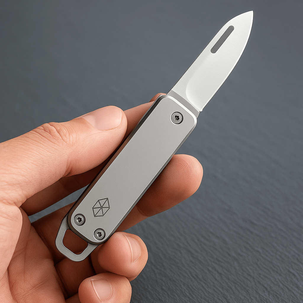 EdgeMini™ – Couteau Pliant Multifonction Ultra Compact en Acier Inoxydable, Porte - Clés, Outil de Poche & Couteau d’Appoint - FaciliCasa