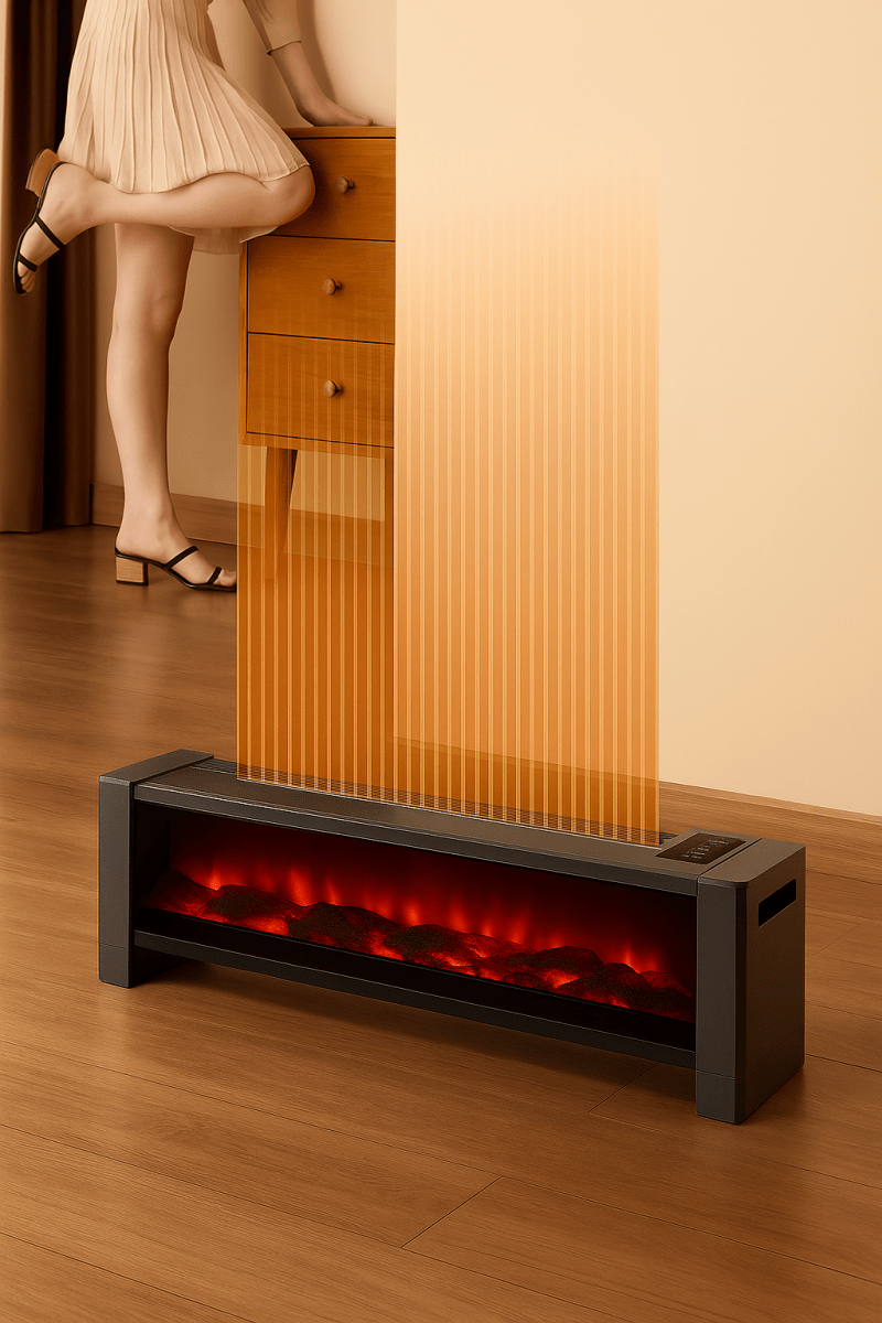 🔥 FireGlow™ - Cheminée Électrique 3D à Effet Flamme – Chauffe instantanément et transforme l’ambiance - FaciliCasa