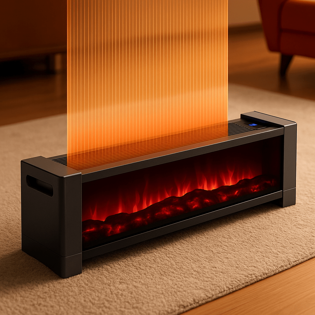 🔥 FireGlow™ - Cheminée Électrique 3D à Effet Flamme – Chauffe instantanément et transforme l’ambiance - FaciliCasa