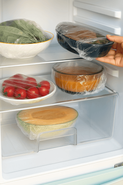 FlexiCover™ – Couvre - plats Élastiques Alimentaires Jetables | Fraîcheur, Hygiène & Polyvalence - FaciliCasa