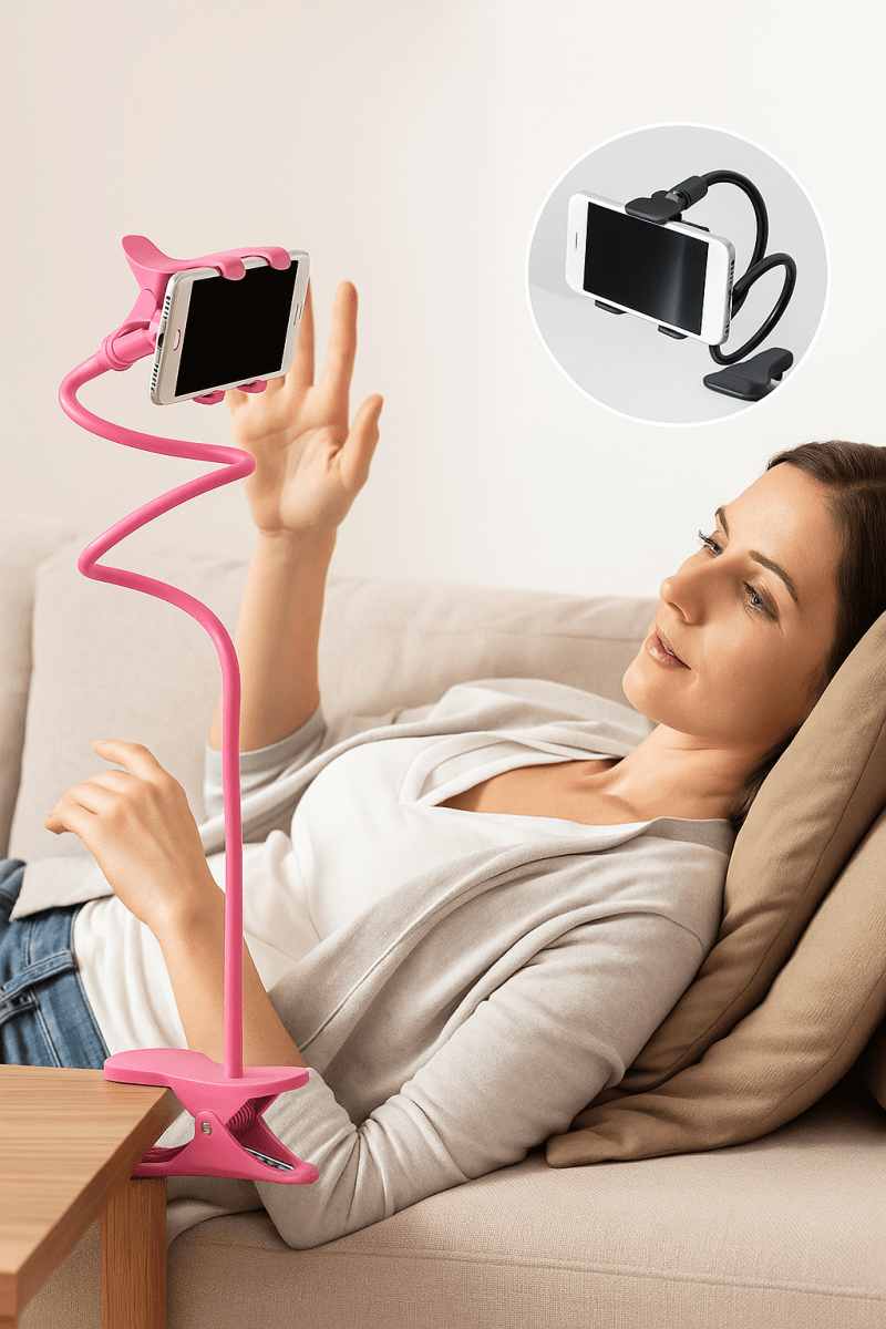 📱 FlexiHold™ – Support Téléphone Flexible & Réglable – Confort Absolu à Portée de Main - FaciliCasa
