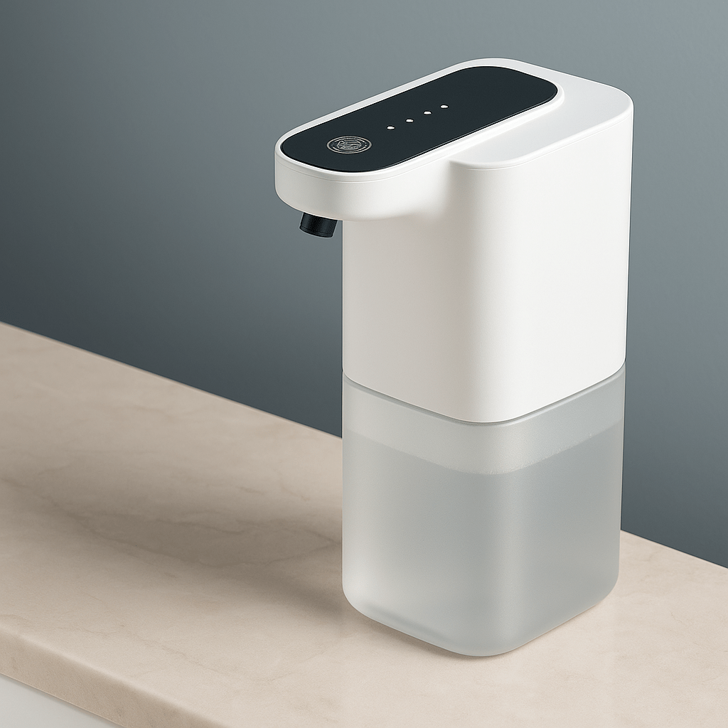 FoamSense™ – Distributeur Automatique de Savon Mousse à Détection Infrarouge, Recharge USB & Design Hygiénique - FaciliCasa