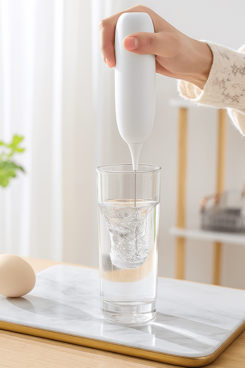 FoamX™ – Mousseur à lait électrique portable, idéal pour cappuccino, café latte et boissons mousseuses maison - FaciliCasa