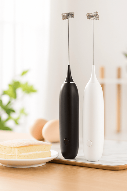 FoamX™ – Mousseur à lait électrique portable, idéal pour cappuccino, café latte et boissons mousseuses maison - FaciliCasa