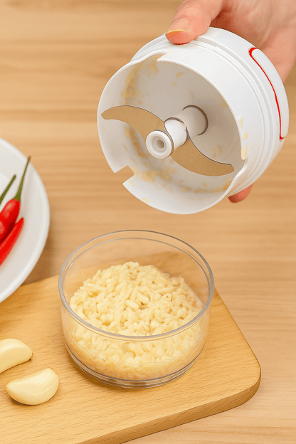 GarlicTwist™ – Broyeur d’ail manuel multifonction - Coupez, hachez, mixez en quelques secondes - FaciliCasa