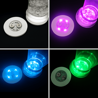 GlowLite™ – Dessous de verre LED autocollants - Ambiance lumineuse garantie pour vos soirées ! - FaciliCasa