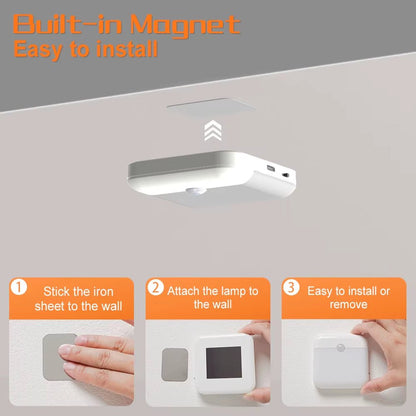 🔥 GlowLite™ - Veilleuse LED à capteur de mouvement rechargeable, lumière intelligente pour couloir, escalier et placards - FaciliCasa