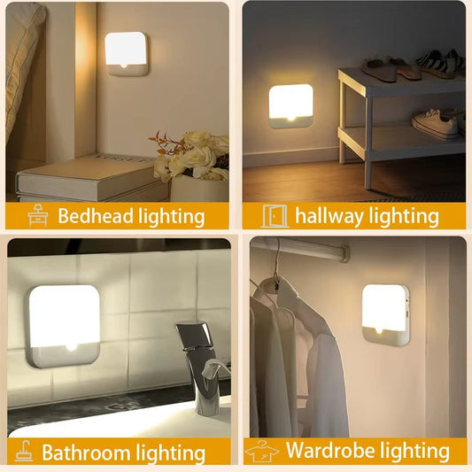 🔥 GlowLite™ - Veilleuse LED à capteur de mouvement rechargeable, lumière intelligente pour couloir, escalier et placards - FaciliCasa