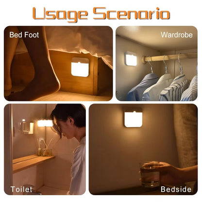 🔥 GlowLite™ - Veilleuse LED à capteur de mouvement rechargeable, lumière intelligente pour couloir, escalier et placards - FaciliCasa