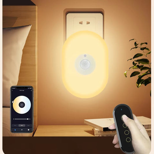 GlowSense™ - Veilleuse intelligente WiFi à détection de mouvement, lumière douce et contrôle mobile - FaciliCasa