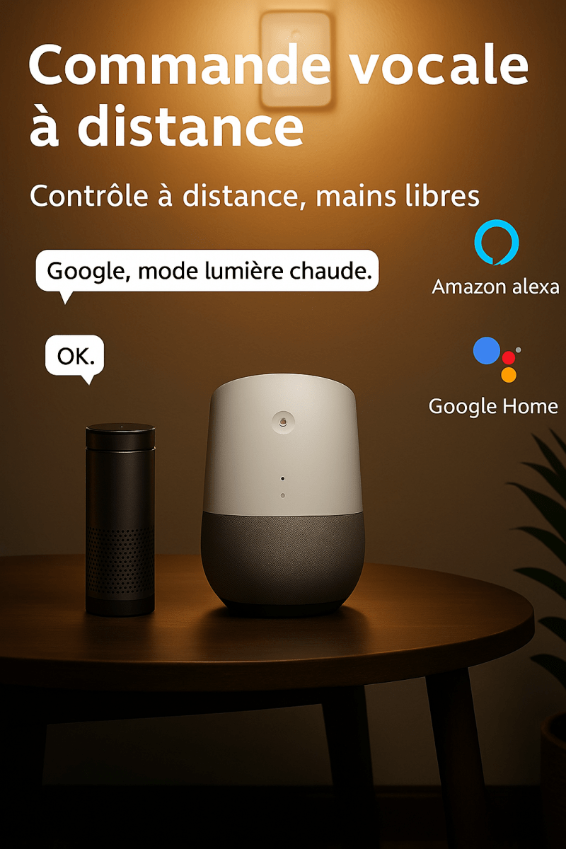 GlowSense™ - Veilleuse intelligente WiFi à détection de mouvement, lumière douce et contrôle mobile - FaciliCasa