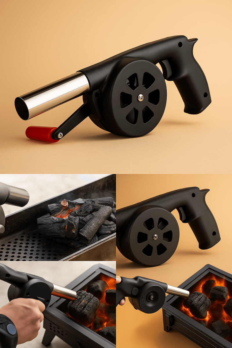 GrillMaster Air™ – Souffleur Manuel pour Barbecue, Allumage Rapide Sans Effort - FaciliCasa