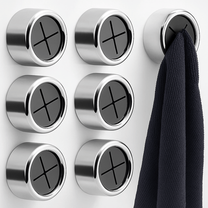🧲 GripHook™ – Crochets adhésifs sans perçage – Fixation ultra forte et élégance inox pour torchons et serviettes - FaciliCasa