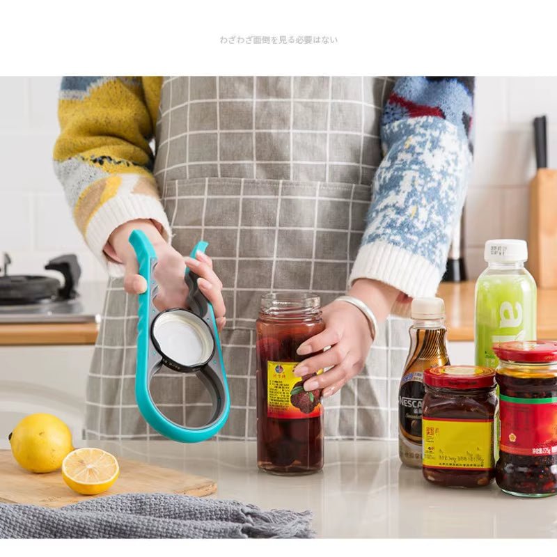 GripJar™ – Ouvre - bocal 4 - en - 1 pour bouchons, couvercles et bouteilles difficiles, sans effort - FaciliCasa