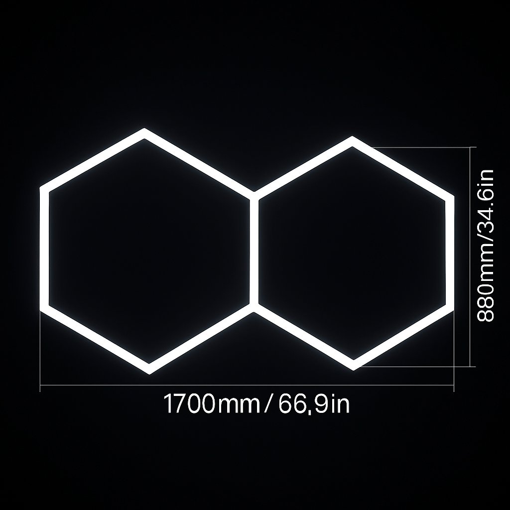 🔥 HexaLumen™ - Éclairage LED alvéolaire design pour garage, salle de sport et shop moderne - FaciliCasa