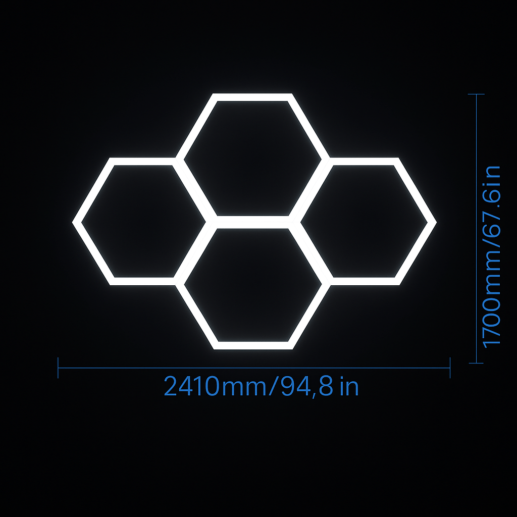 🔥 HexaLumen™ - Éclairage LED alvéolaire design pour garage, salle de sport et shop moderne - FaciliCasa