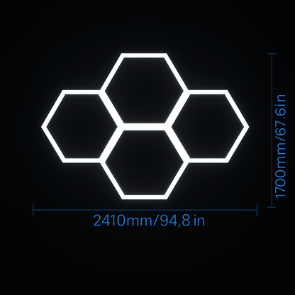 🔥 HexaLumen™ - Éclairage LED alvéolaire design pour garage, salle de sport et shop moderne - FaciliCasa