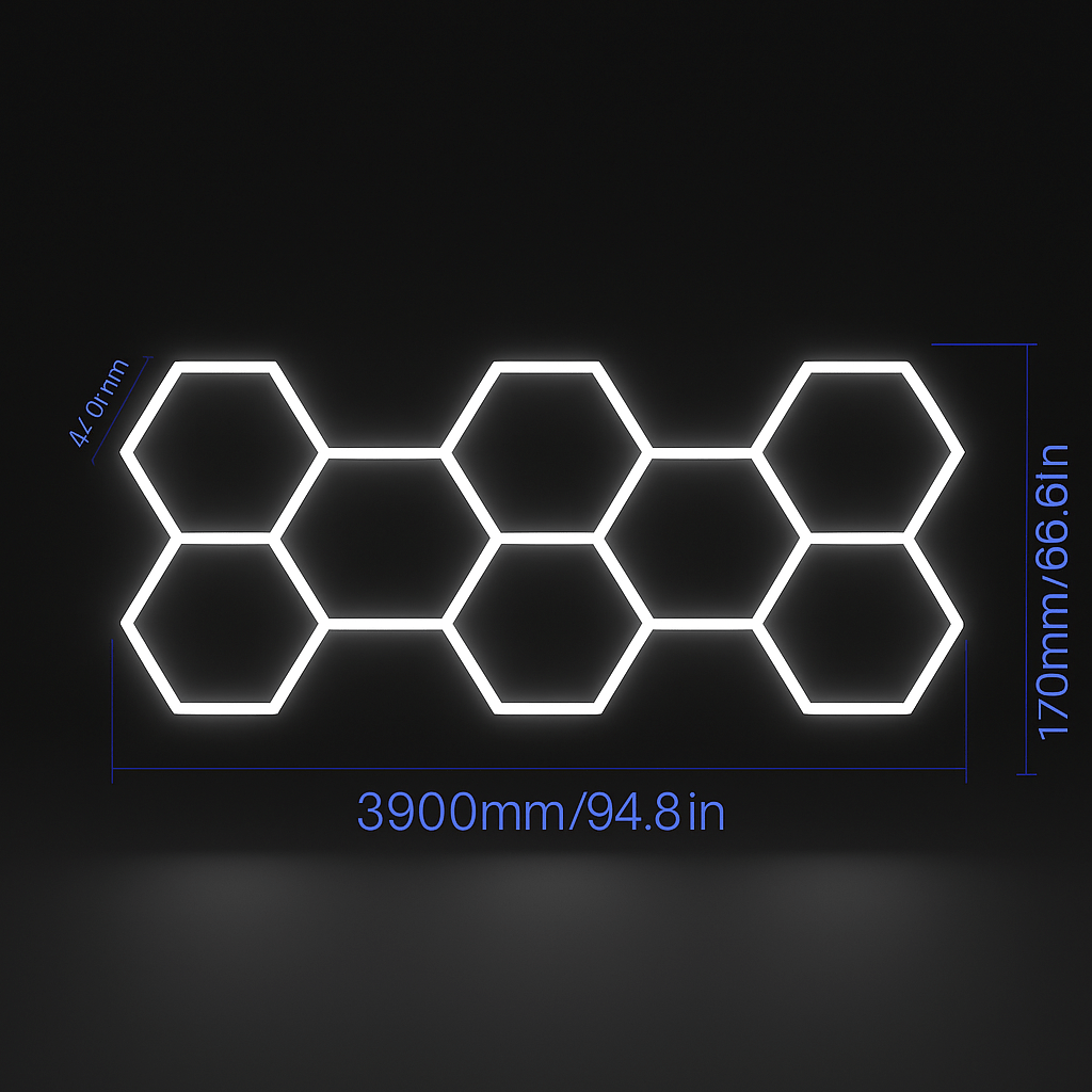 🔥 HexaLumen™ - Éclairage LED alvéolaire design pour garage, salle de sport et shop moderne - FaciliCasa